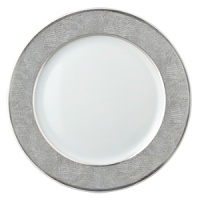 Sauvage salad plate by Bernadaud successfully blends three surprisingly sensual touches - pearl-grey lizard skin, silver filament and interlocking Cordovan honeycombs -- into one truly memorable collection for your table. Exceptional elegance with a touch of the exotic. Sauvage salad plate by Bernadaud successfully blends three surprisingly sensual touches - pearl-grey lizard skin, silver filament and interlocking Cordovan honeycombs -- into one truly memorable collection for your table. Exceptional elegance with a touch of the exotic.