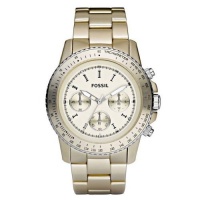 Fossil Women's CH2708 Quartz Chronograph Aluminum Golden Dial Watch Fossil Women's CH2708 Quartz Chronograph Aluminum Golden Dial Watch