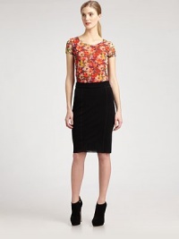 Layers of mesh knit, tailored in a classic tee silhouette and printed with a vibrant, playful daisy pattern.ScoopneckShort sleevesSignature back loop detailFully linedPolyamideDry cleanMade in ItalyModel shown is 5'9½ (176cm) wearing US size Small. Additional Information Women's Premier Designer & Contemporary Size Guide Layers of mesh knit, tailored in a classic tee silhouette and printed with a vibrant, playful daisy pattern.ScoopneckShort sleevesSignature back loop detailFully linedPolyamideDry cleanMade in ItalyModel shown is 5'9½ (176cm) wearing US size Small. Additional Information Women's Premier Designer & Contemporary Size Guide