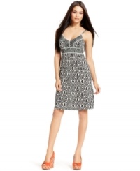 An optically dazzling print adds a dash of opulence to this INC dress. Complement with your brightest, boldest shoes! An optically dazzling print adds a dash of opulence to this INC dress. Complement with your brightest, boldest shoes!