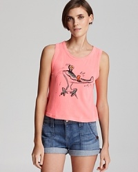 Patterson J. Kincaid collaborates with Disney to create this cheeky tank, a playful addition to your summer line-up. Patterson J. Kincaid collaborates with Disney to create this cheeky tank, a playful addition to your summer line-up.
