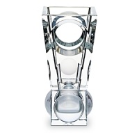 Industrial and geometric shapes inspire the new Geode collection. Clear, full-lead crystal cube with magnifying lenses on lower sides and two round cuts on upper sides. Generous, stable shape. Designed by Thomas Bastide. Industrial and geometric shapes inspire the new Geode collection. Clear, full-lead crystal cube with magnifying lenses on lower sides and two round cuts on upper sides. Generous, stable shape. Designed by Thomas Bastide.