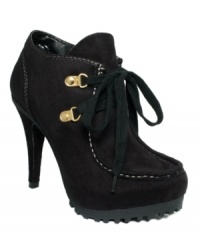 Mocassin-style booties like these make every outfit spectacular. Baby Phat's Gatsby platform booties feature a lace-up vamp and a rugged lug sole.