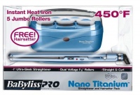 BaBylissPRO Nano Titanium 1Ó Ultra-Sleek Straightener + 5 Roller Hairsetter Combo Pack BaBylissPRO Nano Titanium 1Ó Ultra-Sleek Straightener + 5 Roller Hairsetter Combo Pack