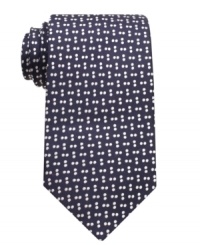 Tired of stripes and solids? Turn to this tonal dot tie from Perry Ellis for smooth, modern style. Tired of stripes and solids? Turn to this tonal dot tie from Perry Ellis for smooth, modern style.