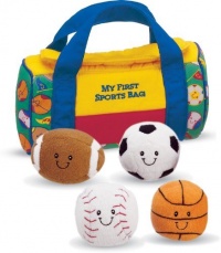 4 Soft Balls With Features - Baby Gund My First Sports Bag 4 Soft Balls With Features - Baby Gund My First Sports Bag