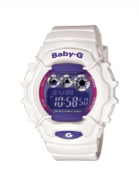 Casio Women's Baby G Shock Resistant- White and Purple - Multi Function Watch Casio Women's Baby G Shock Resistant- White and Purple - Multi Function Watch