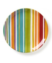 Covered in festive stripes, the Striped dinner plates from Clay Art rejuvenate your daily routine with an extra dose of color and style, all in dishwasher-safe earthenware. (Clearance) Covered in festive stripes, the Striped dinner plates from Clay Art rejuvenate your daily routine with an extra dose of color and style, all in dishwasher-safe earthenware. (Clearance)