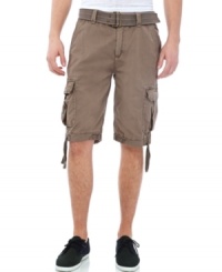 Redefine your warm-weather wardrobe with the streetwise styling of these cargo shorts from Buffalo David Bitton. Redefine your warm-weather wardrobe with the streetwise styling of these cargo shorts from Buffalo David Bitton.