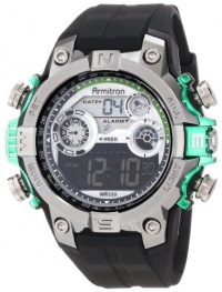 Armitron Men's 40/8251GRN Round Metalized Green Accented Digital Sport Watch Armitron Men's 40/8251GRN Round Metalized Green Accented Digital Sport Watch