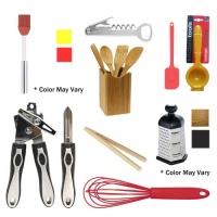 HDS Trading Bottle Opener (Stainless Steel Finish) + Silicone Pastry Brush Colors Vary + Can Opener Stainless Steel Finish + Vegetable Peeler Sideways Stainless Steel Finish + Accessory Kit HDS Trading Bottle Opener (Stainless Steel Finish) + Silicone Pastry Brush Colors Vary + Can Opener Stainless Steel Finish + Vegetable Peeler Sideways Stainless Steel Finish + Accessory Kit
