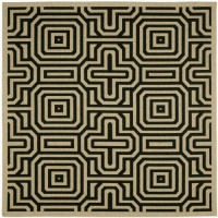 Safavieh Courtyard Collection CY2962-3901 Sand and Black Indoor/Outdoor Square Area Rug, 6-Feet 7-Inch Square Safavieh Courtyard Collection CY2962-3901 Sand and Black Indoor/Outdoor Square Area Rug, 6-Feet 7-Inch Square