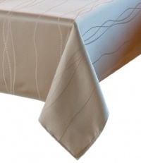Benson Mills Gourmet Spillproof 60-Inch by 104-Inch Fabric Tablecloth, Ivory Benson Mills Gourmet Spillproof 60-Inch by 104-Inch Fabric Tablecloth, Ivory