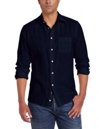 Benson Men's Linen Solid Long Sleeve 1 Pocket Woven Shirt Benson Men's Linen Solid Long Sleeve 1 Pocket Woven Shirt