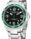 Stuhrling Original Men's 593.332P11 Aquadiver Grand Regatta Swiss Quartz Diver Date Green Bezel Watch