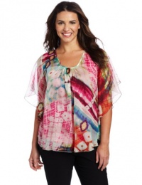 Karen Kane Women's Plus-Size Angel Sleeve Top Karen Kane Women's Plus-Size Angel Sleeve Top