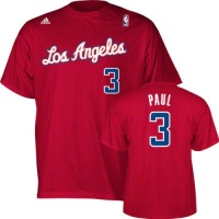Chris Paul adidas Red Name and Number Los Angeles Clippers T-Shirt Chris Paul adidas Red Name and Number Los Angeles Clippers T-Shirt