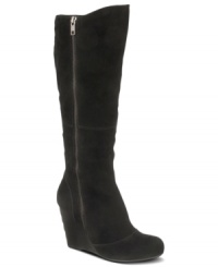 Like a dream come true. The Fantasy wedge boots by Fergalicious are beautiful and tall with a full-length zipper that climbs the outside of the shaft. Like a dream come true. The Fantasy wedge boots by Fergalicious are beautiful and tall with a full-length zipper that climbs the outside of the shaft.
