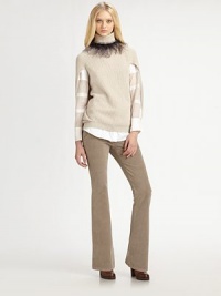 Plush rib-knit cashmere, in a sculptural pullover silhouette with unique split sides.TurtleneckSplit sides with attached back drapeAllover rib-knitCashmereDry cleanMade in Italy of imported fabricModel shown is 5'11 (180cm) wearing US size Small. Plush rib-knit cashmere, in a sculptural pullover silhouette with unique split sides.TurtleneckSplit sides with attached back drapeAllover rib-knitCashmereDry cleanMade in Italy of imported fabricModel shown is 5'11 (180cm) wearing US size Small.