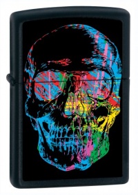 Zippo Lighter Skull, Black Matte Zippo Lighter Skull, Black Matte