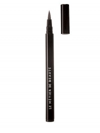 More control than ever before in a liquid eyeliner. This long-wearing, smudge-proof formula contains a unique soft quill-tipped applicator for maximum control and definition. The one-of-a-kind quill pen has a thick base which allows for stability, maximum control, and definition while lining eyes.  Apply light pressure for thin line along upper lash line or apply more firm pressure for a thicker, more dramatic look.