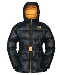 A chic belted jacket with a cozy quilted shell and goldtone accents at the hood, chest and belt. A chic belted jacket with a cozy quilted shell and goldtone accents at the hood, chest and belt.