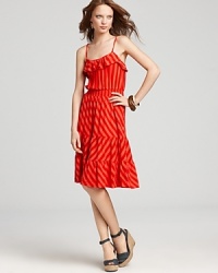 Innocence meets femme fatale with this understated scene stealer from Ella Moss where a touch of a ruffle goes a long way. Innocence meets femme fatale with this understated scene stealer from Ella Moss where a touch of a ruffle goes a long way.