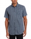 Nautica Men's Mini Glen Plaid Short Sleeve Woven Shirt