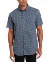 Nautica Men's Mini Glen Plaid Short Sleeve Woven Shirt