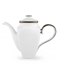 Beautiful in its simplicity, this collection features a timeless, elegant design. The pristine bone china is accented by a single, shimmering band of platinum. The understated beauty of this china will add a refined sophistication to your dining experience for years to come. Beautiful in its simplicity, this collection features a timeless, elegant design. The pristine bone china is accented by a single, shimmering band of platinum. The understated beauty of this china will add a refined sophistication to your dining experience for years to come.