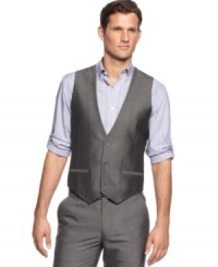 Suit up. This vest from Calvin Klein captures the essence of the well-dressed man. Suit up. This vest from Calvin Klein captures the essence of the well-dressed man.