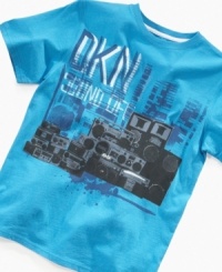 Play on! He'll stay comfortable no matter how active he is in this graphic t-shirt from DKNY. Play on! He'll stay comfortable no matter how active he is in this graphic t-shirt from DKNY.