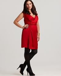 Finished with a flattering knot at the side, this alluring DKNYC sleeveless dress defines desk to dinner chic. Complete the look with opaque tights and soaring pumps. Finished with a flattering knot at the side, this alluring DKNYC sleeveless dress defines desk to dinner chic. Complete the look with opaque tights and soaring pumps.
