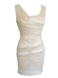 CALVIN KLEIN Women's Pleated Body Sleeveless Dress-PORCELAIN BEIGE-4P CALVIN KLEIN Women's Pleated Body Sleeveless Dress-PORCELAIN BEIGE-4P