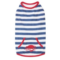 Zack & Zoey Polyester/Cotton Beachcomber Dog Tank Top, Large, Nautical Blue Zack & Zoey Polyester/Cotton Beachcomber Dog Tank Top, Large, Nautical Blue