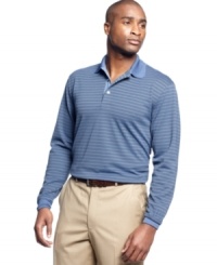 Step up your game in style with this striped performance golf shirt from Champions Tour. Step up your game in style with this striped performance golf shirt from Champions Tour.