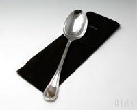 Christofle Malmaison Serving Spoon, Silverplated Christofle Malmaison Serving Spoon, Silverplated