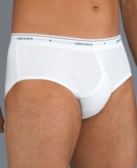 Stick with the classics and stock up with this convenient 3-pack of low-rise Jockey briefs in smooth, breathable cotton. Stick with the classics and stock up with this convenient 3-pack of low-rise Jockey briefs in smooth, breathable cotton.