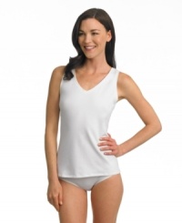 A fitted cut with a bit of stretch, this Staycool tank by Jockey layers easily and keeps you cool. Style #2094 A fitted cut with a bit of stretch, this Staycool tank by Jockey layers easily and keeps you cool. Style #2094