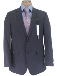 Kenneth Cole Mens 2 Button Flat Front Blue Navy Herringbone Slim Fit Wool Suit Kenneth Cole Mens 2 Button Flat Front Blue Navy Herringbone Slim Fit Wool Suit