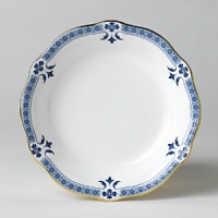 Though Grenville's geometric shapes and studs, set in a narrow border, lend the pattern a modern feel, the stylish leaf and flower elements closely follow classic Derby tradition. Though Grenville's geometric shapes and studs, set in a narrow border, lend the pattern a modern feel, the stylish leaf and flower elements closely follow classic Derby tradition.