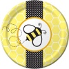 Creative Converting Educational Products - Bee Party Supplies: 7 Cake/Dessert Plates (8 ct) - Bee Theme Party 7 Cake/Dessert Plates.