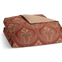 A rich paisley pattern in shades of red and brown define this classic collection from Charisma. A rich paisley pattern in shades of red and brown define this classic collection from Charisma.