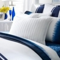 Lauren by Ralph Lauren Bedding Indigo Modern STANDARD White Knit Sham Lauren by Ralph Lauren Bedding Indigo Modern STANDARD White Knit Sham