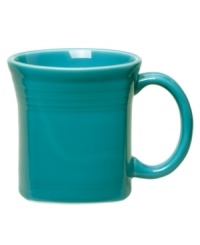 With the chip-resistant durability and fun colors you expect from Fiesta, the Square mug has a bold new shape that's worth celebrating. Ridged edges and a glossy finish bring out all the right angles. With the chip-resistant durability and fun colors you expect from Fiesta, the Square mug has a bold new shape that's worth celebrating. Ridged edges and a glossy finish bring out all the right angles.