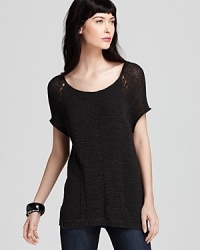 An easy to layer MARC BY MARC JACOBS sweater rendered in a breezy open weave knit.