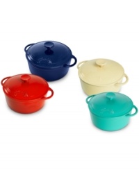 The perfect complement to your favorite Fiesta Dinnerware, this dutch oven moves from kitchen to table with ease. The enameled cast iron construction locks in heat to slowly, evenly & thoroughly prepare flavor-rich and totally tender meals, plus it requires no seasoning and only gets better with age. Limited lifetime warranty. The perfect complement to your favorite Fiesta Dinnerware, this dutch oven moves from kitchen to table with ease. The enameled cast iron construction locks in heat to slowly, evenly & thoroughly prepare flavor-rich and totally tender meals, plus it requires no seasoning and only gets better with age. Limited lifetime warranty.