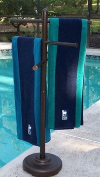 Outdoor Spa and Pool Towel Rack