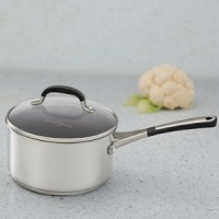 Calphalon's stainless steel covered saucepan seamlessly transitions from stovetop to oven. Dishwasher safe for easy clean-up. Calphalon's stainless steel covered saucepan seamlessly transitions from stovetop to oven. Dishwasher safe for easy clean-up.