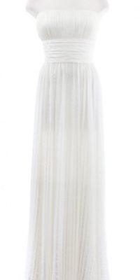 BCBG Maxazria Off-White Strapless Tie-Waist Timona Gown 12 BCBG Maxazria Off-White Strapless Tie-Waist Timona Gown 12